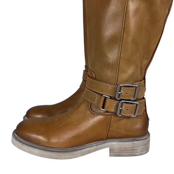 SAM EDELMAN FREDA TALL LEATHER RIDING BOOTS BROWN NWOT WOMEN'S SIZE 6.5 - Picture 10 of 16